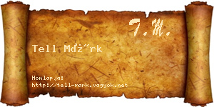 Tell Márk névjegykártya